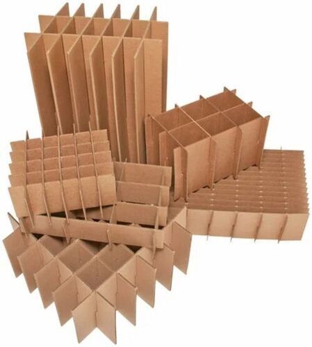 Partition Corrugated Boxes - Brown Double Wall 5 Ply Rectangular | Ideal for Beverage Packaging, Durable Paper Material