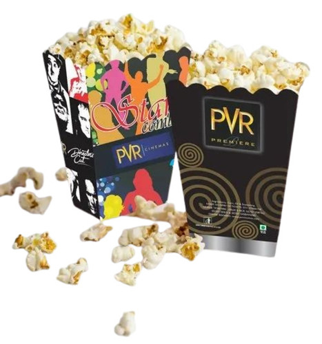 Popcorn Packaging Box - Paper Material, Multi Color Design | Ideal for Events and Parties, Durable and Stylish Printed Finish