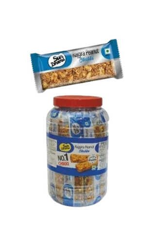 Rajgira Peanut Chikki - 20 Grams Jar | FSSAI Certified, Good Quality, Tasty Sweet Snack with 6 Months Shelf Life
