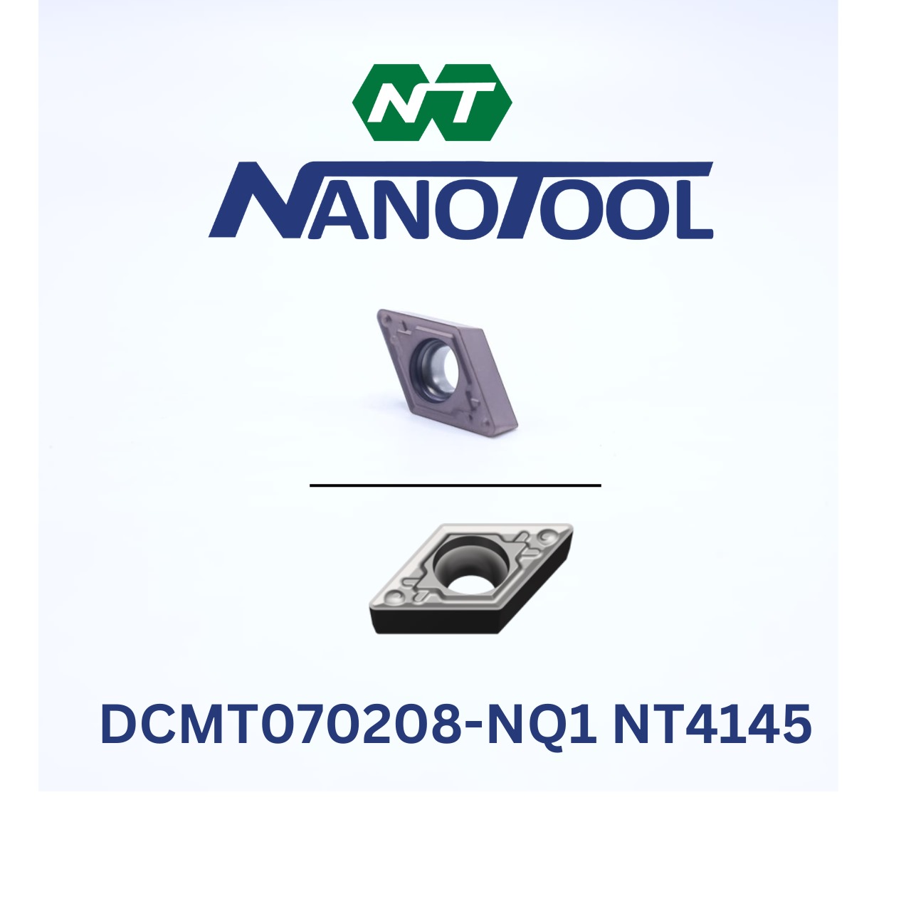 Turning Insert - Dcmt070208 Nt4145 | High-speed Machining For Stainless Steel, Rust Proof, Pvd Coated, Industrial Use