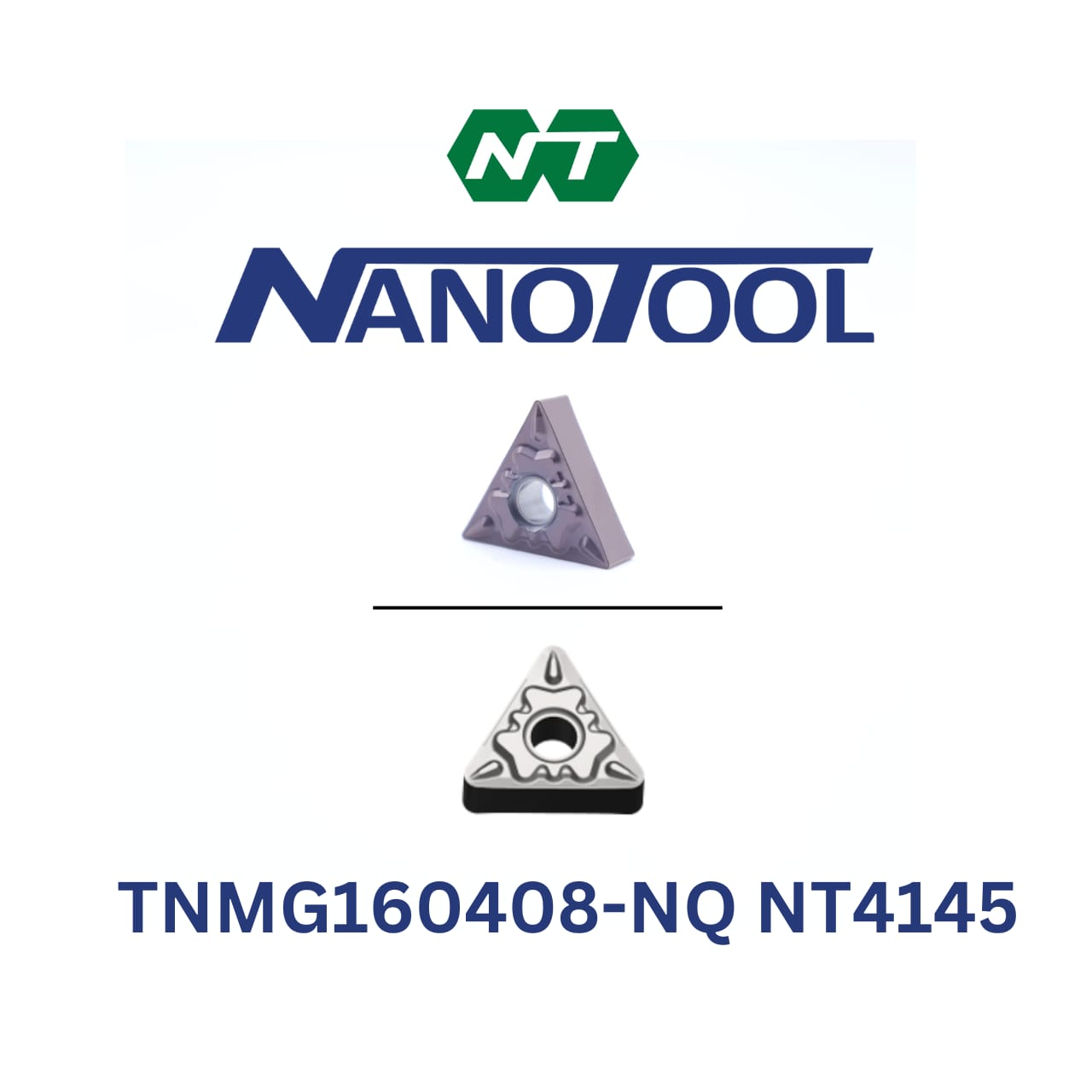 Turning Inserts - TNMG160408, NT4145 Grade for Stainless Steel and Super-Alloys | High-Speed Machining Tool, PVD Coating, Easy to Use, Versatile Applications