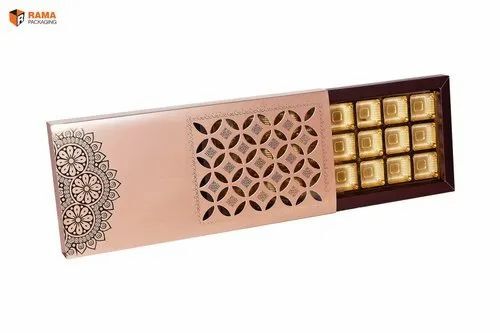 Chocolate Packaging Box - Cardboard, 6x18x2 Inch, Multi Color | Rectangular Shape, 24 Cavity Design For Elegant Chocolate Presentation