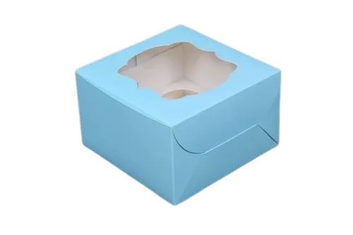 Cupcake Packaging Boxes - 6x6x3.5 Inch Square Shape | Made of Paper Plain Design for Effortless Presentation and Storage