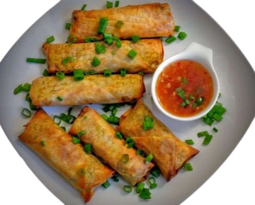 Frozen Chicken Spring Roll - Vacuum Pack, -18Â°C Storage Temperature | Healthy Ready To Eat, 6 Months Shelf Life, Quick Meal Solution