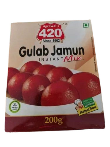 Instant Gulab Jamun Mix - 200 Gram, FSSAI Certified Powder Form in Box | Tasty Indian Cuisine for Delicious Desserts