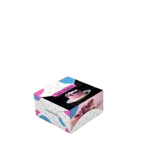 Printed Cake Packaging Boxes - 500 Gram Capacity, 250 GSM Paper, 10x10x5 Inch Size, Multi Color, Square Design | Ideal for Stylish Cake Presentation