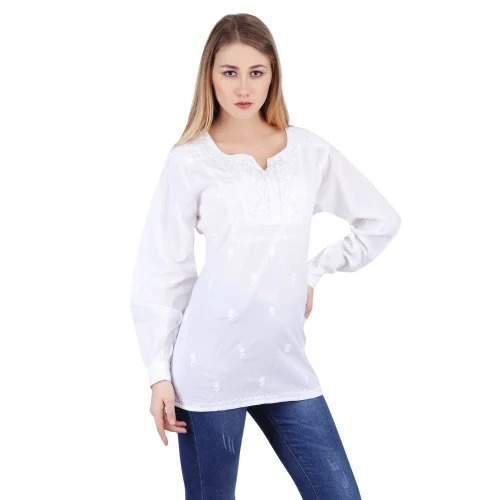 Rayon Embroidered Kurtis - Light Weight and Breathable, 100% Purity, Long Sleeve, Casual Style, Standard Design, Customized Size, Ideal for Summer Wear