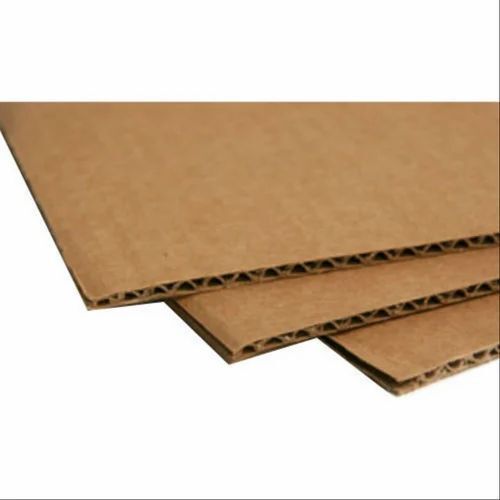3 Ply Corrugated Packaging Sheet - Corrugated Material, 3 Ply Construction, Brown Color | Durable and Versatile Packaging Solution