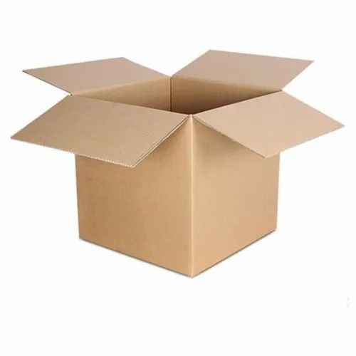 5 Ply Corrugated Packaging Boxes - 2x2 Feet Brown Square, Plain Design for Apparel, Electronics, Food, Gift & Crafts, Holds 15kg