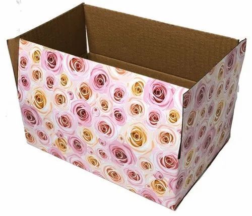 5 Ply Printed Corrugated Box - 9x7x7 Inch, Multi Color Rectangular Design for Apparels, Food Packaging, & Industrial Use