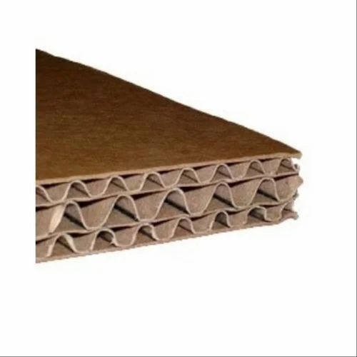7 Ply Corrugated Paper Sheet - Corrugated Paper, 7-Ply Thickness, Brown Color | Durable for Packaging and Shipping Solutions