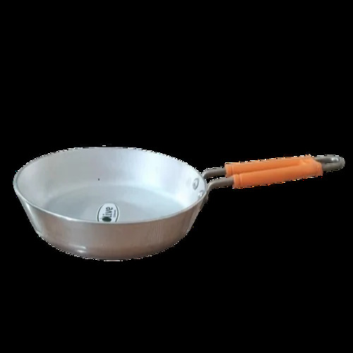 Aluminium Taper Fry Pan - 22 cm Round Silver Design | Non-Stick, Rust Proof, Customizable Size
