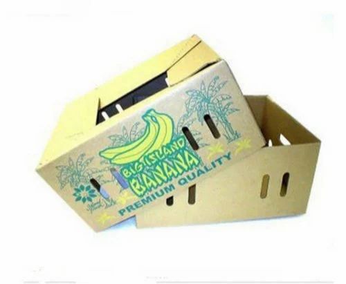 Banana Packaging Boxes - Multi Color Printed Paper | Eco-Friendly Material, Vibrant Design for Effective Fruit Display