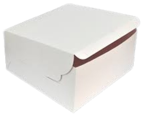 Cake Packaging Box - Paper Material, White Color | Printed Design for Elegant Presentation