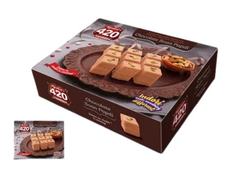 Chocolate Soan Paddi - 200 Grams, Regular Size, Sweet Taste | Tasty Flavor with a Shelf Life of 3 Months in Good Quality Box Packaging