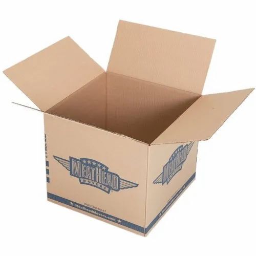 Heavy Duty Corrugated Packaging Boxes - Corrugated Paper, 10x10x10 Inches, Brown, Square Shape | Ideal for Apparel, Electronics, Food, Gifts & Crafts