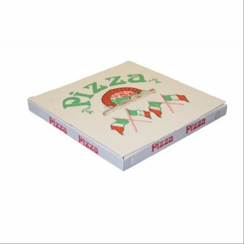 Pizza Packaging Boxes - Paper Material, Multi Color Printed Design | Ideal for Delivering Freshly Made Pizzas, Eco-Friendly and Recyclable