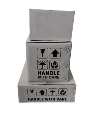 Printed Corrugated Boxes - 24x24x12 Inches, White, 3 to 11 Ply Design | Versatile Packaging for Apparel, Electronics, Food, Gifts & Crafts