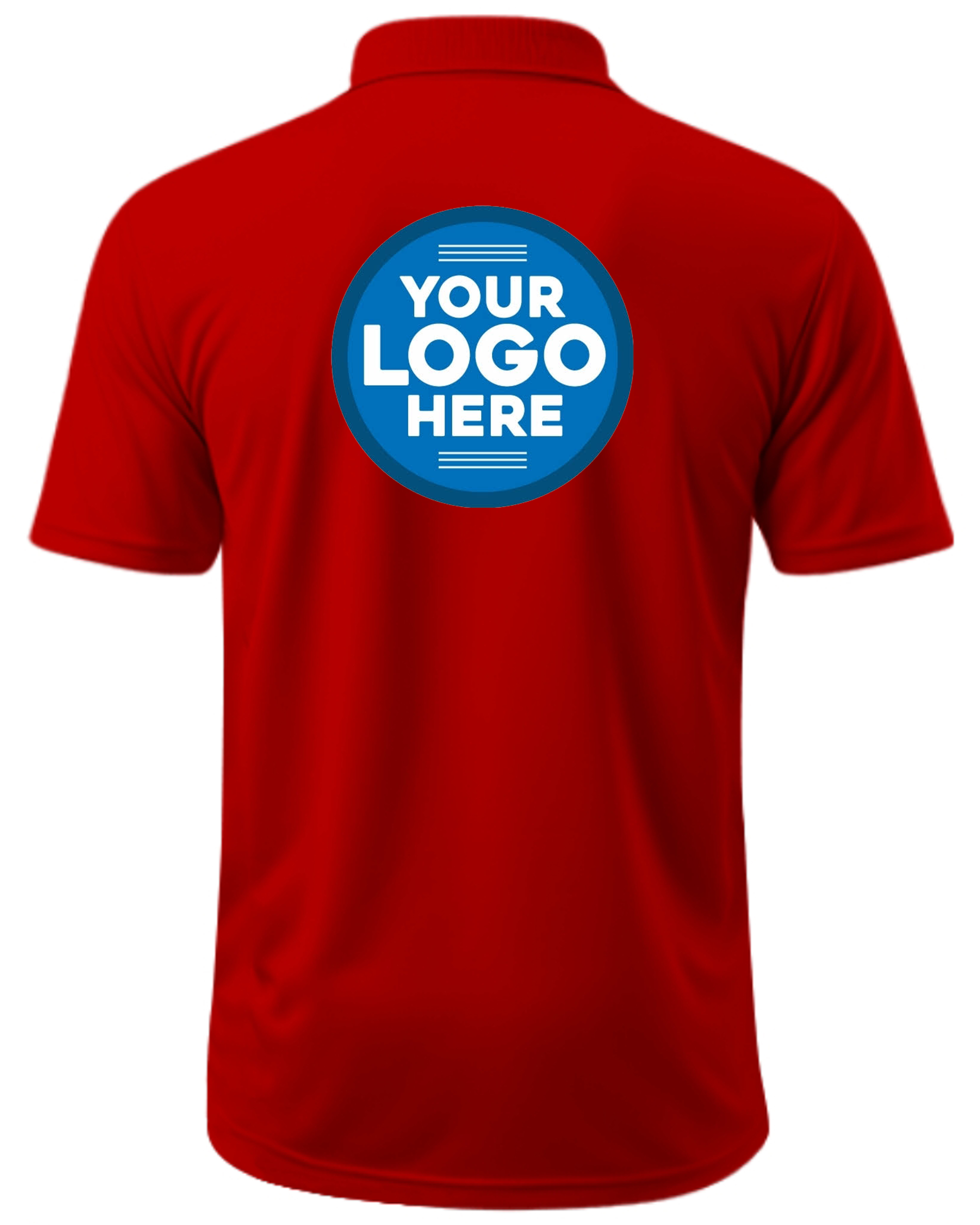 Red matt finish logo Printed staff T shirt