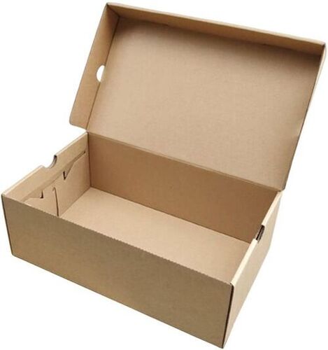 Shoes Packaging Box - Paper Material | Brown Color, Plain Design
