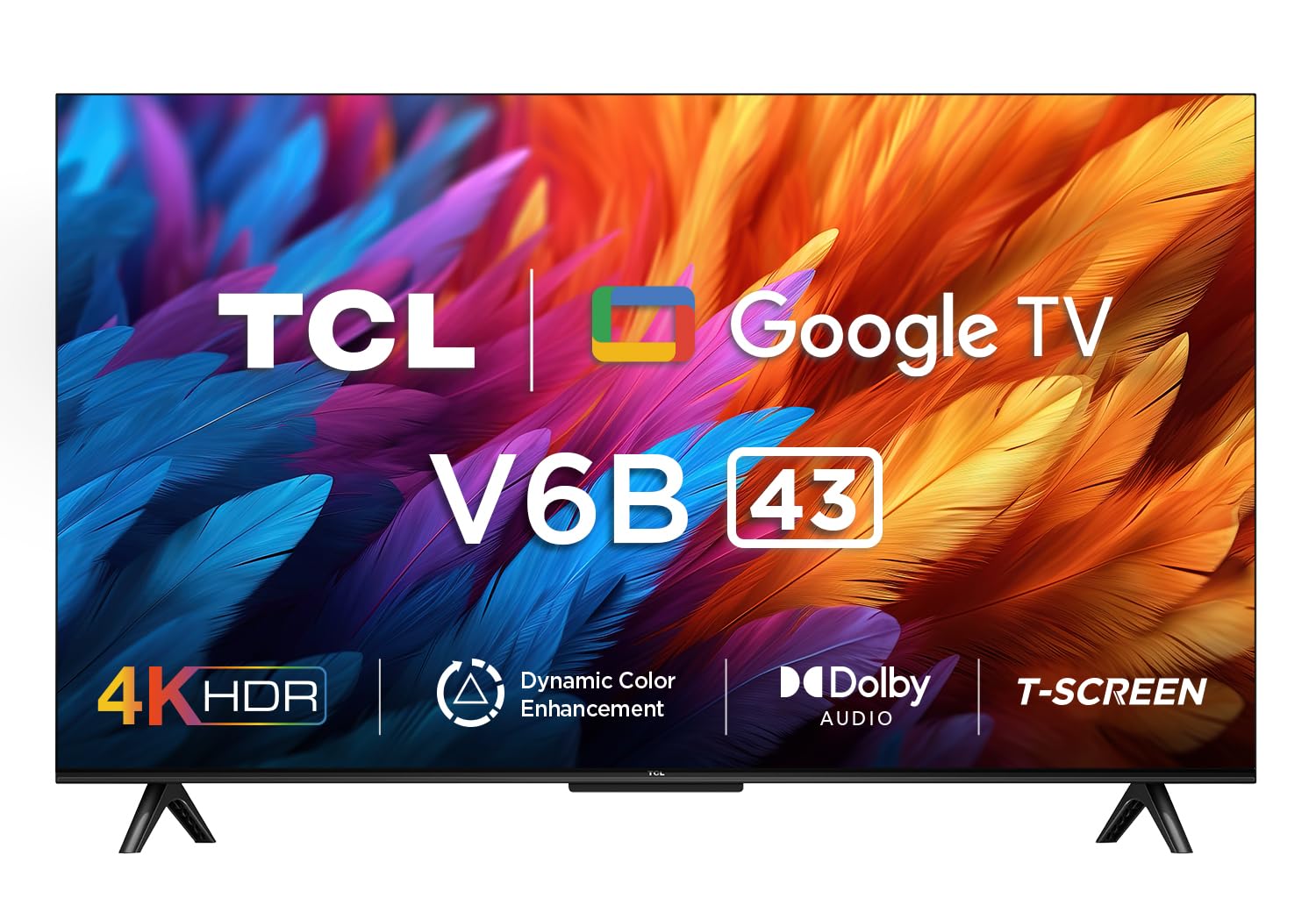 Tcl 43 Inch Metallic Bezel-Less Series 4k Smart Led Google Tv