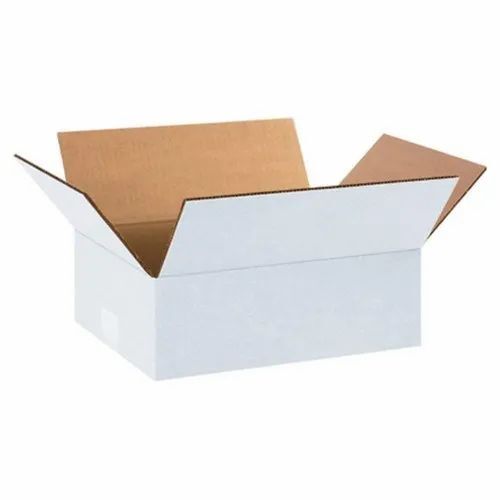 White Corrugated Box - 30 x 18 x 12 Inches, 300 GSM | Single Wall 3 Ply, 10kg Capacity for Apparel, Electronics, Food, Gifts & Crafts