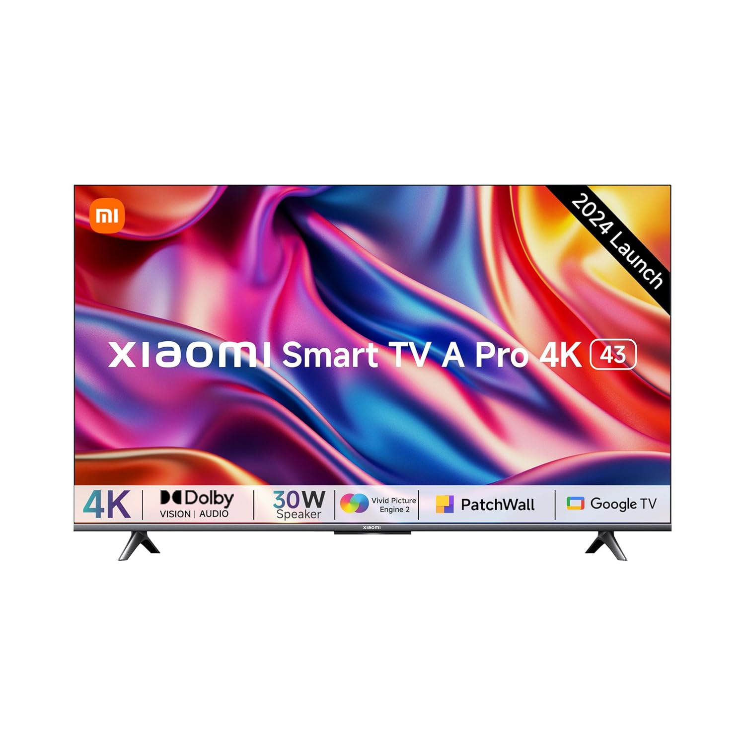 Xiaomi 43 Inch A Pro 4K Dolby Vision Smart Google Tv L43Ma-Auin - Color: Black