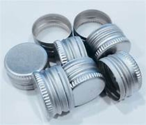 Aluminium Pilfer Proof Caps - Silver Round Shape Screw Cap Design | Versatile Usage for All Can Sizes Plain Lacquer Finish
