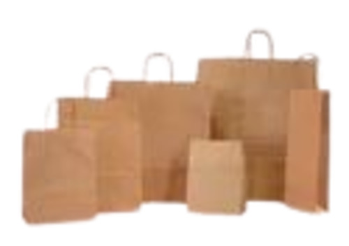 Brown Paper Carry Bag - Biodegradable, Moisture Proof, Recyclable | Rope Handle, Plain Design