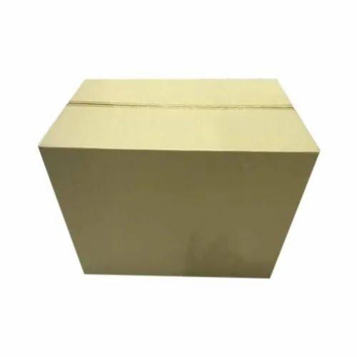 Cardboard Carton Box - Double Wall 5 Ply 11-20 Kg Capacity | Brown Color Plain Pattern Rectangle Shape Material Thickness 4-6 mm