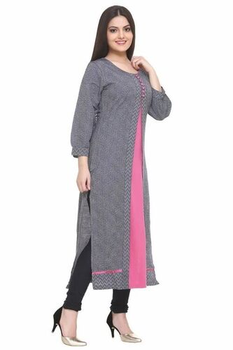 Ladies Grey Kurti - Bust Size: .