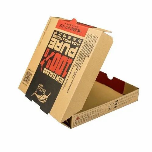 Pizza Packaging Boxes - Paper Square Shape Multi Color Matte Finish | Die Cut Design Lithography Printing 115/125 GSM Quality