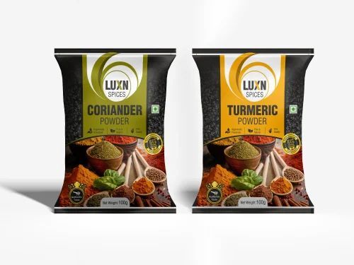 Spices Packaging Pouches - Multiple Sizes, Matte Finish with Double Layer Lamination , Zipper Closure for Food Safety