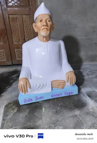 White Swami Samarth Marble Statue