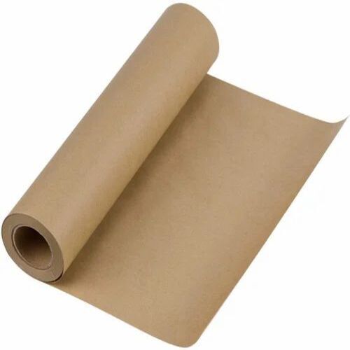 120 Gsm Plain Brown Kraft Paper Roll - 2 Feet Wide, 4mm Thickness | Industrial Use, Durable Paper Material, Versatile Applications