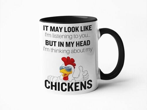 Ceramic Coffee Mug - Round Shape Glossy White Finish | Printed Design Durable Material Comfortable Handle