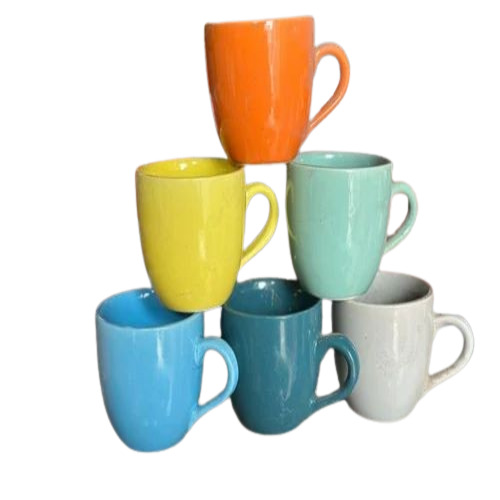 Multicolor Ceramic Coffee Mug - Round Design, 11 oz Capacity, Polished Finish, Durable Ceramic Material with Smooth Handle | Quality Assured for Home and Office Use