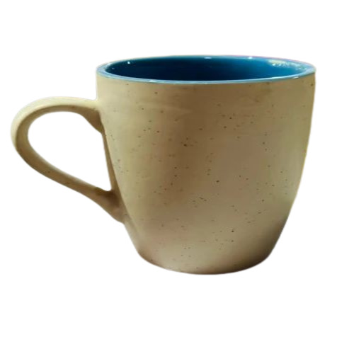 Ceramic Coffee Mug - White, Round Design | Durable, Polished Finish, Good Quality Handle