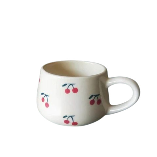 Ceramic Coffee Mug - Small Size White Color | Durable and Unique Modern Design Printed Surface Finish