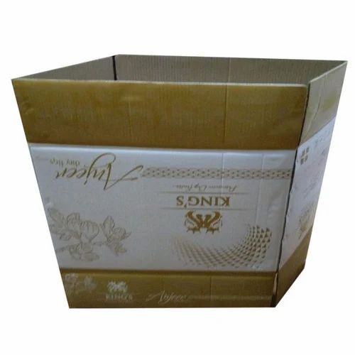 Printed Corrugated Packaging Box - Single Wall 3 Ply Square Shape Multi Color Embossing & Window Patching Biodegradable & Handmade Properties