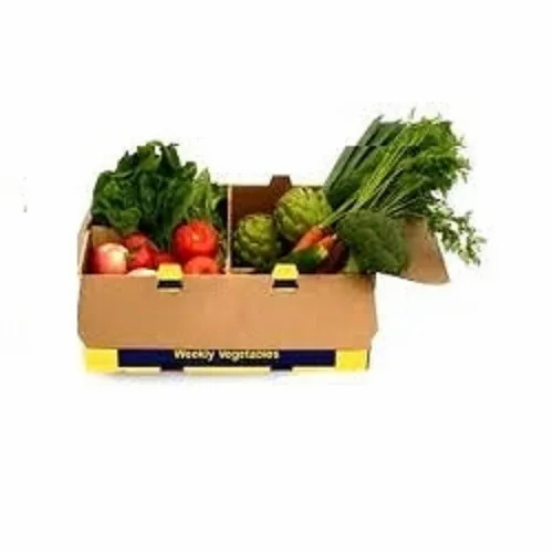 Vegetable Packaging Box - Kraft Paper, Multi Color Printed | Eco-Friendly, Versatile Packaging Solution for Fresh Produce
