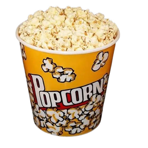 85oz Popcorn Paper Bucket - Disposable Square Packet, Industrial Use for Food Storage | Quality Packaging to Keep Popcorn Fresh