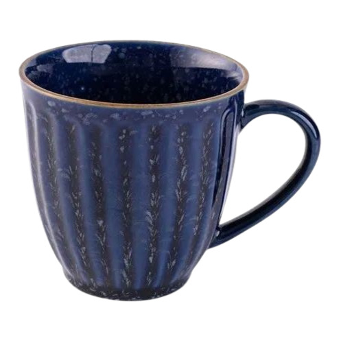 Blue Ceramic Mug - Durable Ceramic, Round Design | Fine Finish, Good Quality, Printed and Plain Patterns