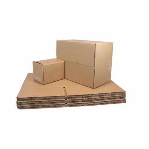 Corrugated Shipping Box - Double Wall 5 Ply, Brown Color, Biodegradable Paper, 5 Kg Weight Capacity, Ideal for Apparel & Food