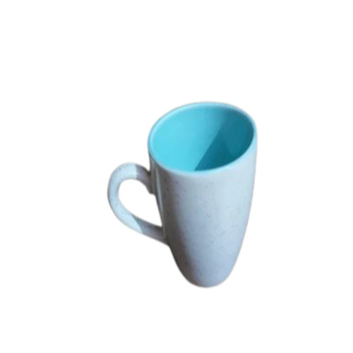 Doted Ceramic Tea Mug - Ceramic, Round Design, White Color | Durable, Fine Finish, Good Quality
