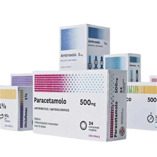 Medicine Packaging Boxes - Corrugated Paper, Rectangular Shape, Multi-Color, Matte Finish, 200-270 GSM Grade, Embossed | Biodegradable, One-Piece Tuck Top Design