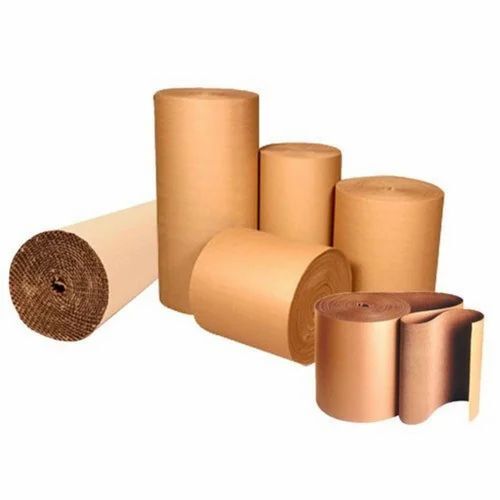 Paper Corrugated Roll - 2 Ply, 8.5 x 14 Inch Size, Brown Color , Plain Paper Material for Versatile Packaging Solutions