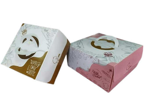 Pastry Packaging Box - Cardboard, 250gm - 2kg Capacity , Eco-Friendly, Non-Breakable, Recyclable Multi-Color Printed Design