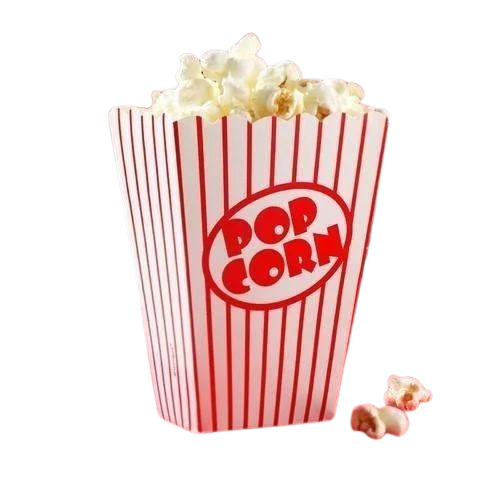 Popcorn Packaging Boxes - One Compartment, 140x190x90 mm, Multicolour Kraft Paper Window Patch Box | Customized Design