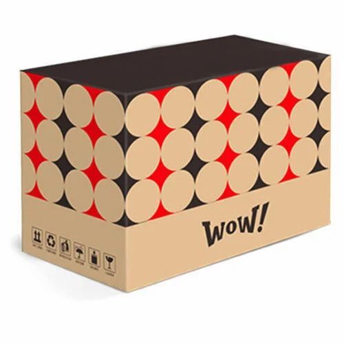 Printed Carton Box - Single Wall 3 Ply, Virgin Kraft Paper, Brown Color with Matte Finish | Rectangular Shape for Electronics, Office Supply & Apparel